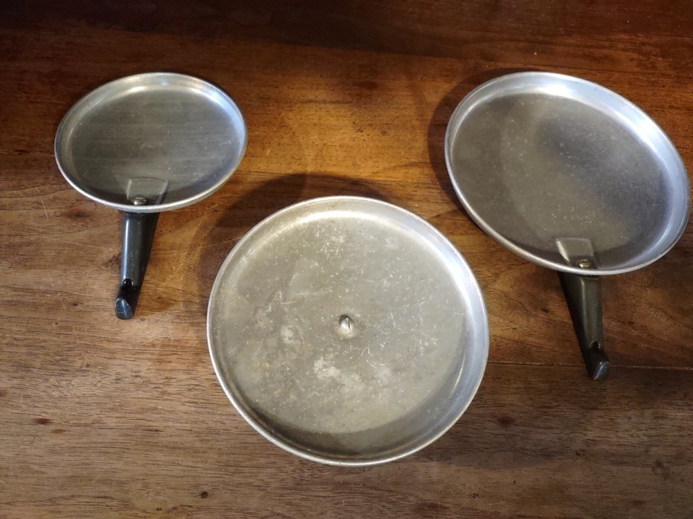 3 Vintage Mirror Replacement Pan Lids