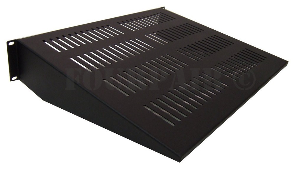19" 2 Space 2U Cantilever Data Server Network Rack Mount Vented Shelf 15" Deep