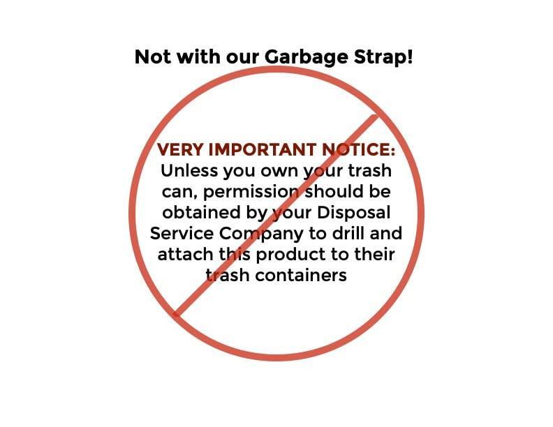 Garbage Commander Garbage Strap, Adjustable Garbage Can Security Strap, Heavy