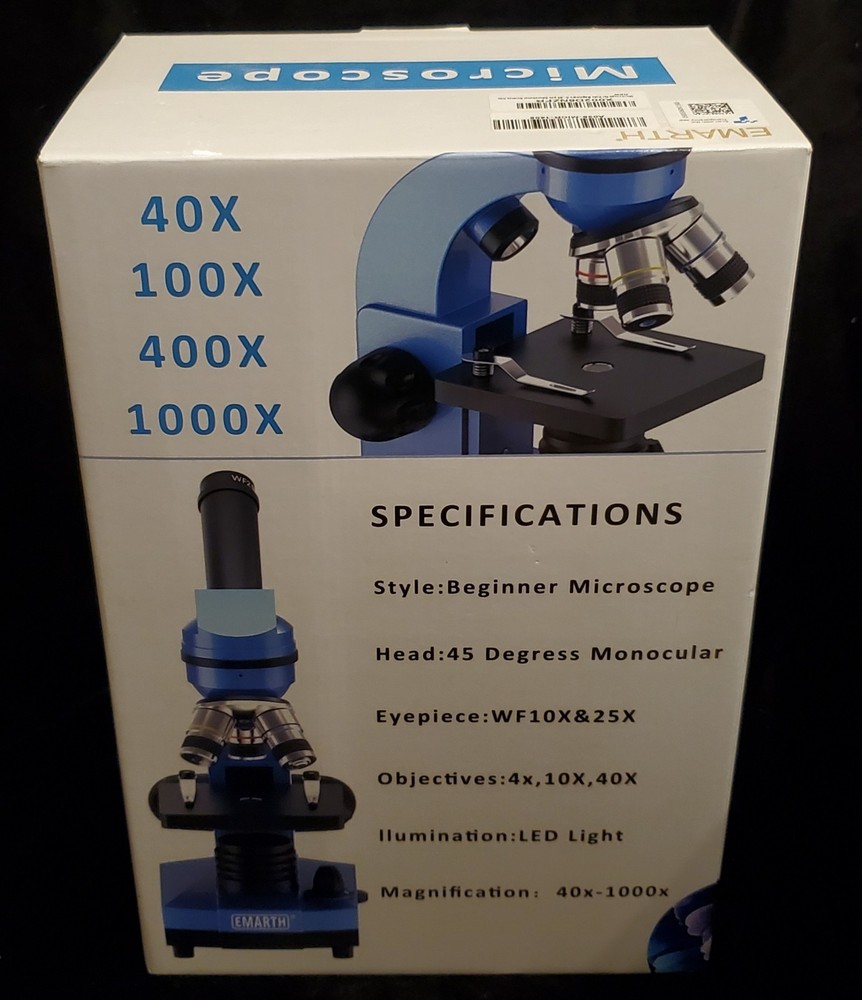 Microscope Kids Beginners Children Student, 40X- 1000X Compound Microscope NEW