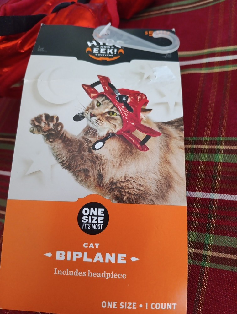 Hyde & EEK! Boutique Halloween Biplane Cat Hat, One Size