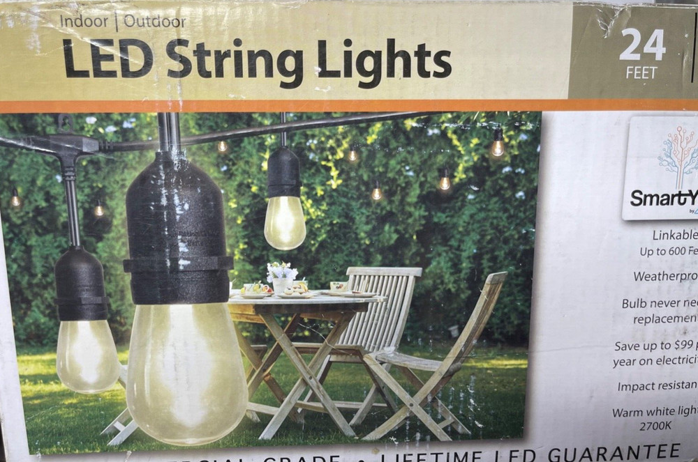 SMARTYARD Comercial Grade 24ft String Light