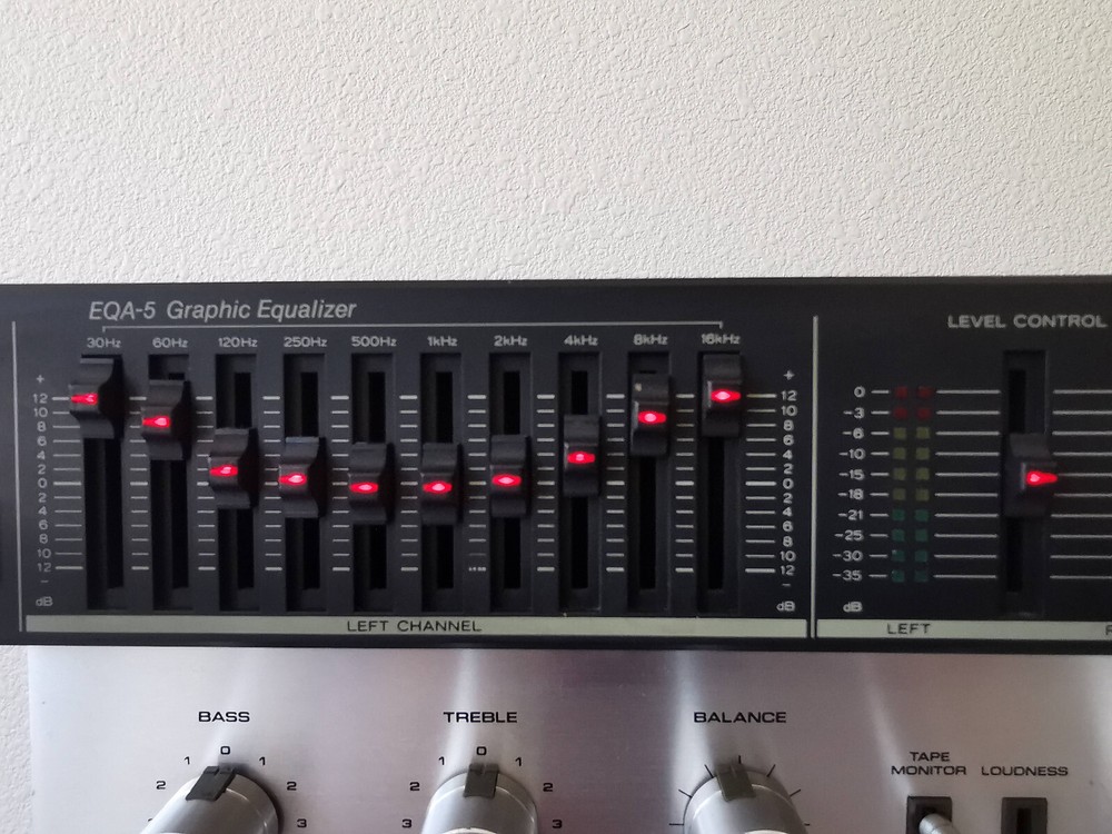 TEAC EQA-5 Stereo 10-Band Graphic Equalizer Tested SEE VIDEO Read Description