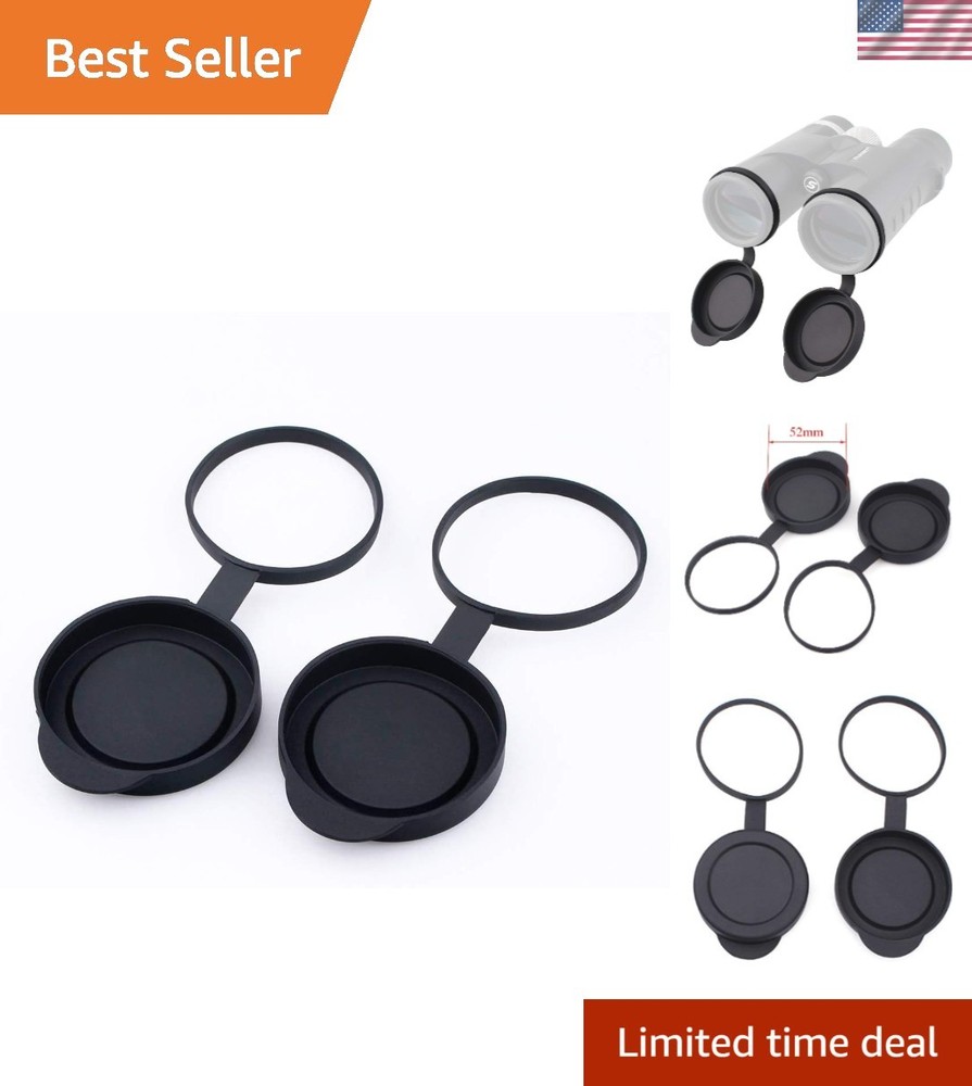 Scratch-Resistant Protective Lens Caps for 52-53mm Binoculars - Easy Install