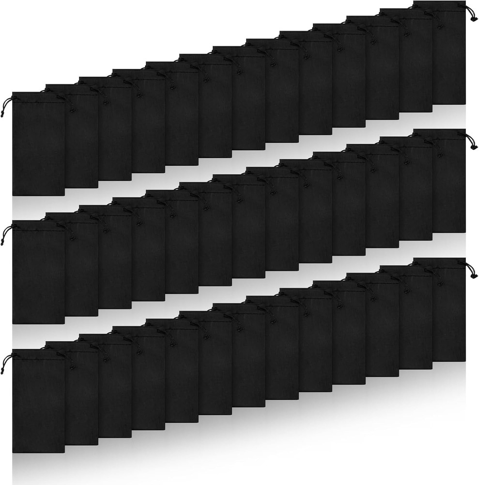 100Pcs Microfiber Sunglasses Pouch, Bulk Microfiber Sunglass Bags Sleeve with Dr