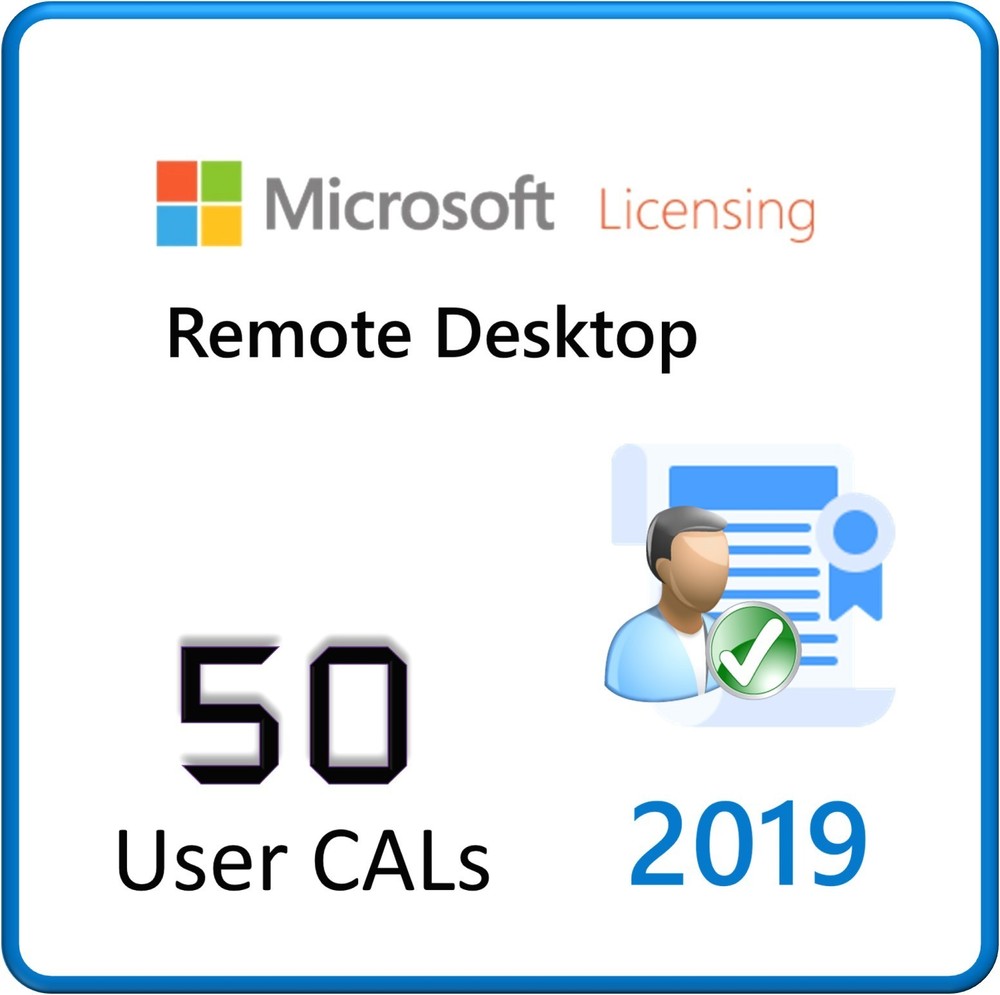 Windows Server 2019 Remote Desktop Client Access Licenses - 50 User RDS CALs