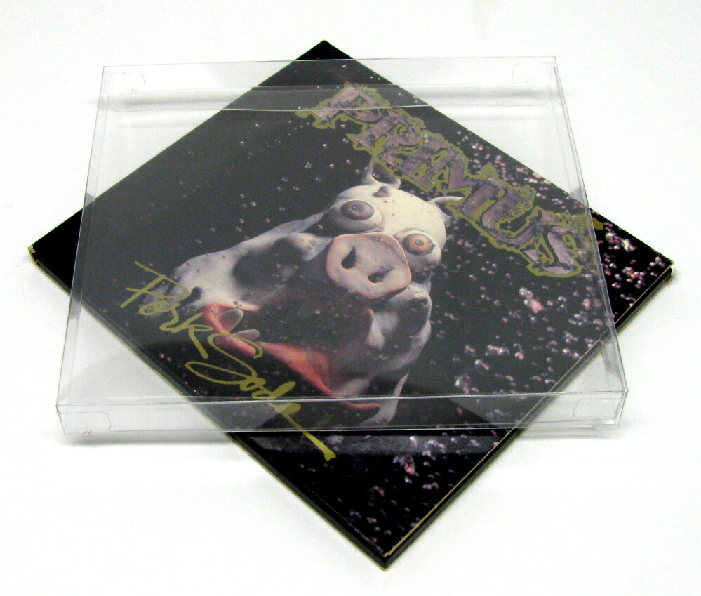 1x MUSIC CD CARDBOARD CD CASE - CLEAR PLASTIC PROTECTIVE BOX PROTECTOR SLEEVE