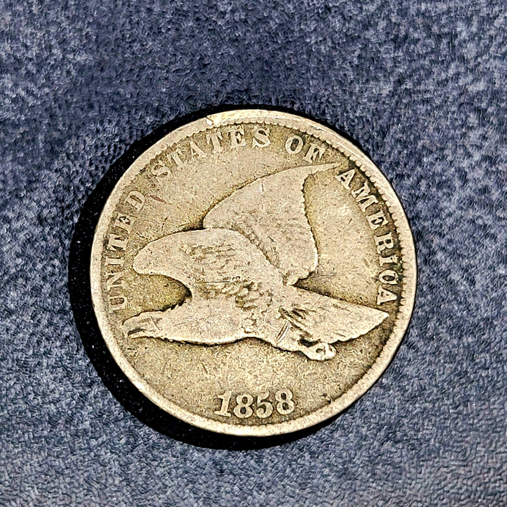 1858 Flying Eagle Cent Penny - Small Letters - US Coin