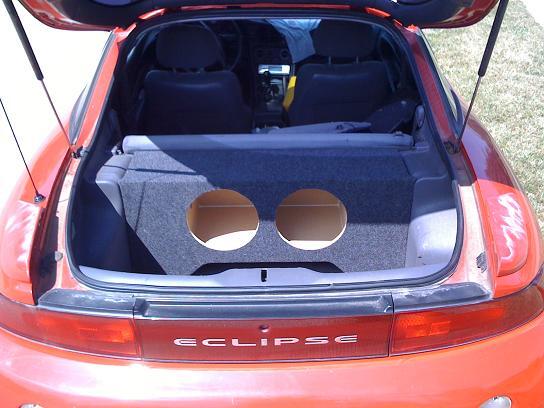 95-99 Mitsubishi Eclipse Custom Sub Enclosure Subwoofer Speaker Box (2 10")