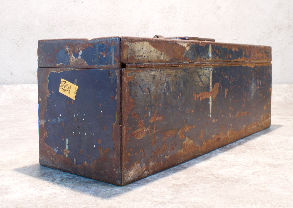 Vintage Hand Crafted Custom Metal Tool Box