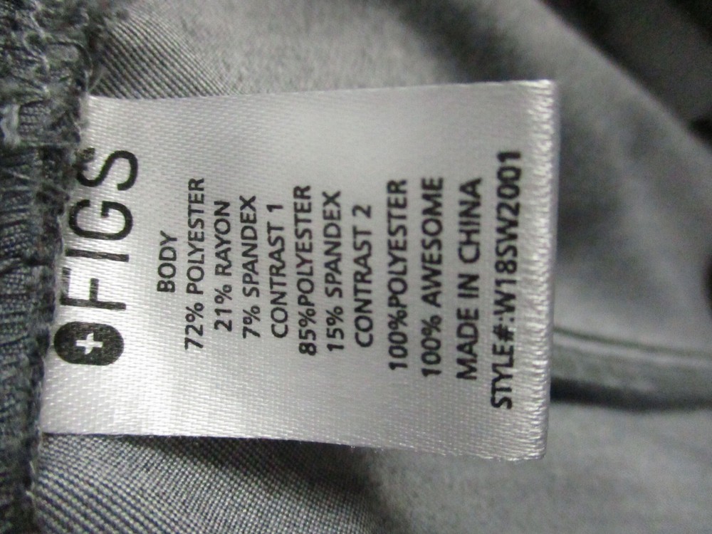 Figs Technical Collection Set Medium Gray Cargo Top Bottoms 2 Piece