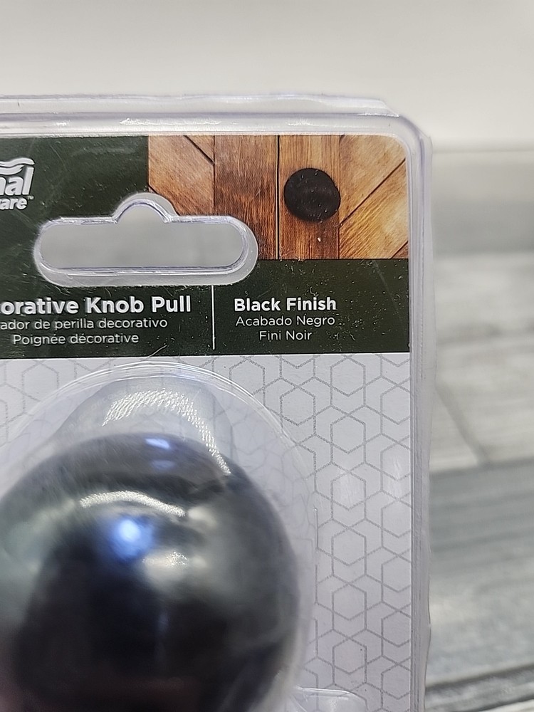 National Hardware Decorative Knob in Black 2Pack [132]