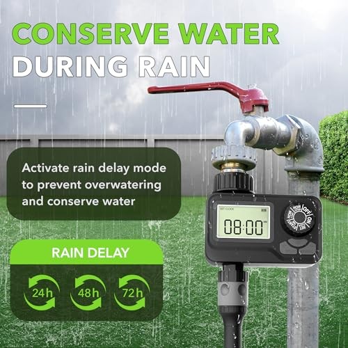 BN LINK Programmable Sprinkler Timer with Rain Delay – Waterproof 1 Outlet