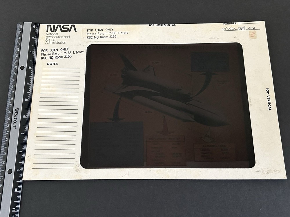 1978 NASA KSC Space Shuttle Vehicle Specifications Presentation Transparency-431