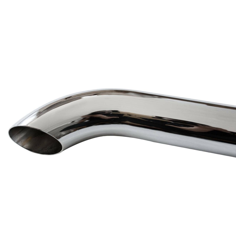 3" inch X 36" inch OD Chrome Curved Stack Pipe Exhaust Pipe Tailpipe