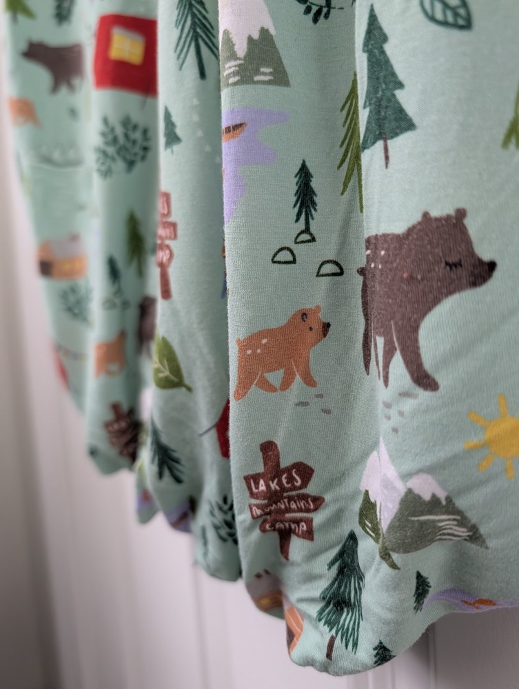 Little Sleepies Happy Camper Fitted Crib Sheet EUC
