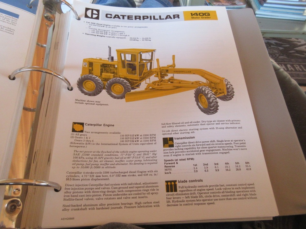 Caterpillar 140G Motor Grader Brochure 6 page