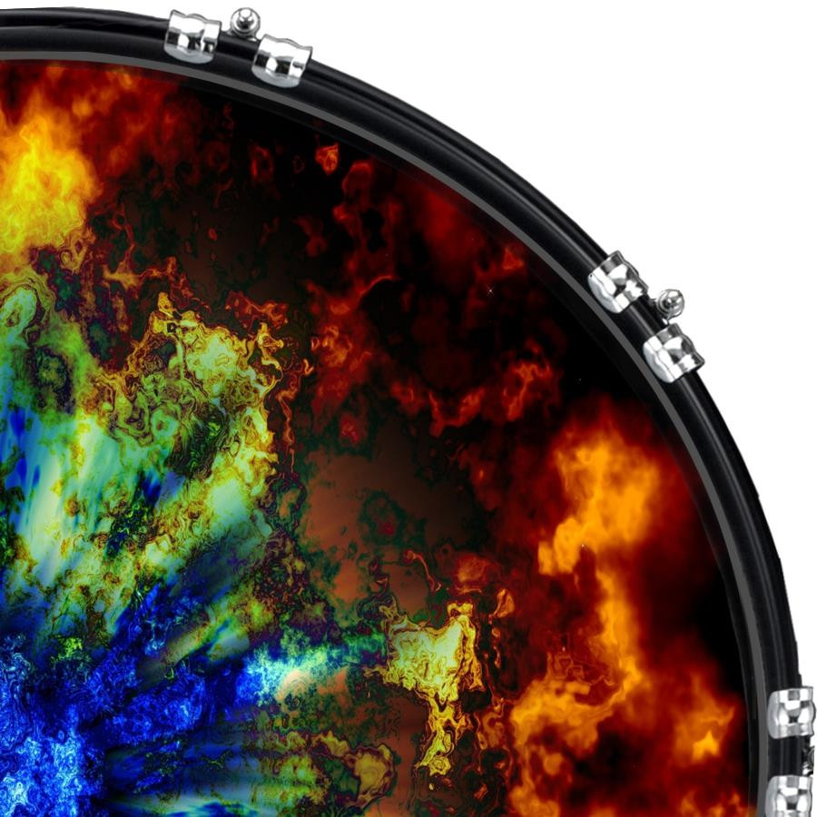 20" Custom Bass Kick Drum Front Head Graphical Explosive 7