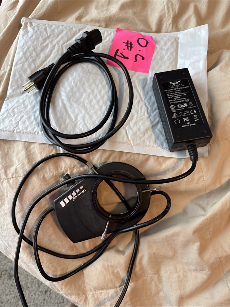 Micro-Lite LED LV2000-B Ring Illuminator Microscope Light O.C. White Scope