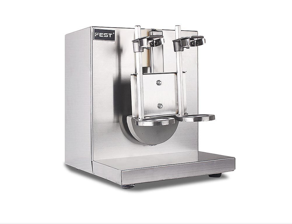Double-head milk tea mixer with pearl milk tea timing function