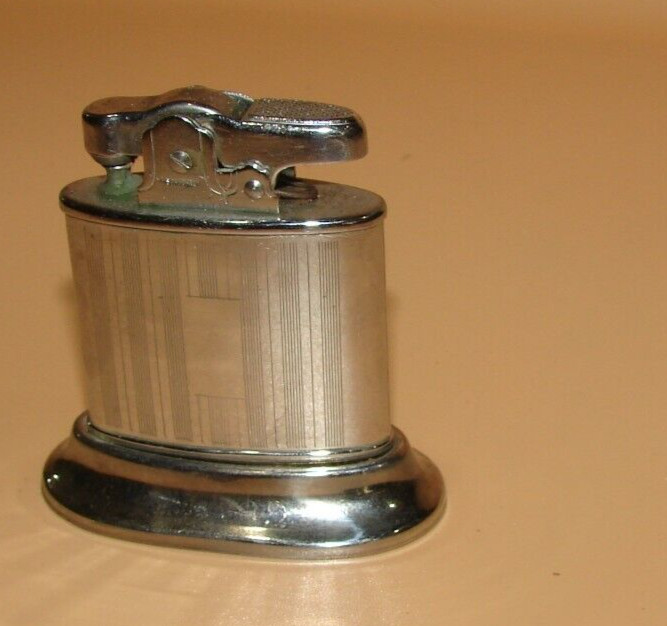 Vintage 1950s LIGHTER! Striped Chrome Japan