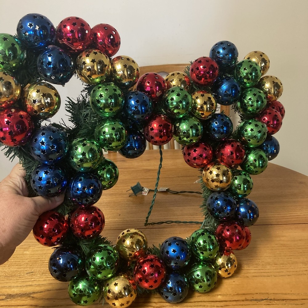 Disney Mickey Mouse Wreath with MultiColor ornaments used