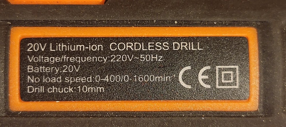 20V Lithium-ion Cordless Drill