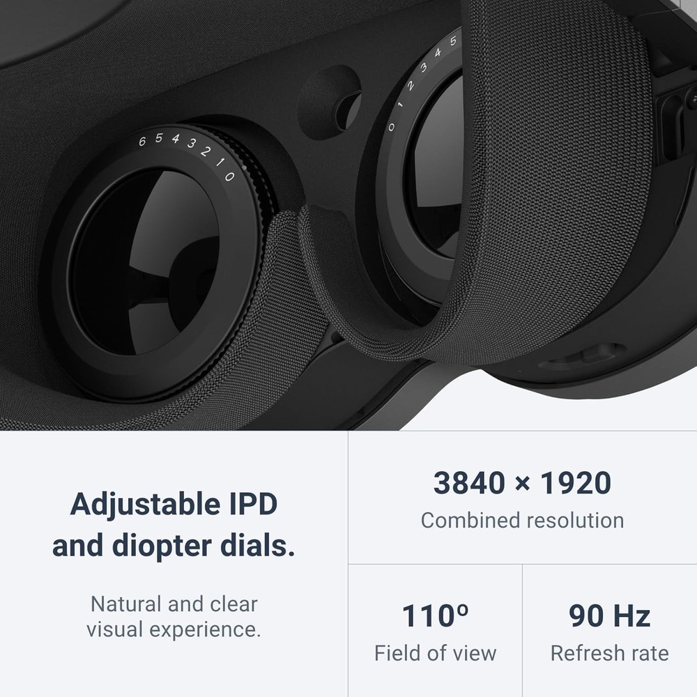 HTC Vive XR Elite Virtual Reality Headset with Deluxe Pack and VR Controllers