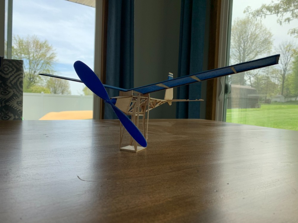 Aerobug Free Flight Rubber Model Plans and Balsa Kit 16" Wing Span Parasol