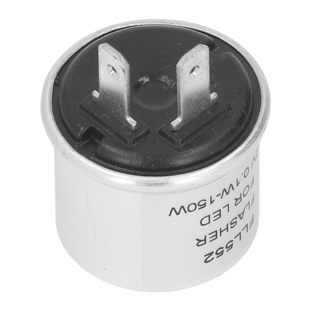 2 Pin Aluminum Shell LED Electronic Flasher Relay Replacement For Turn CAD