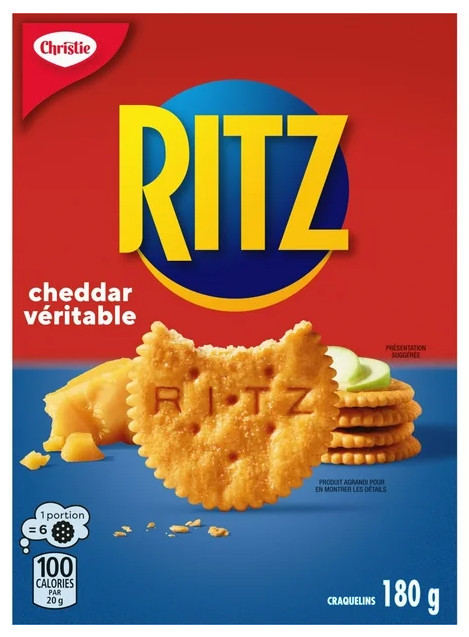 Ritz Real Cheddar Cheese Crackers, 180g (3 Pack)
