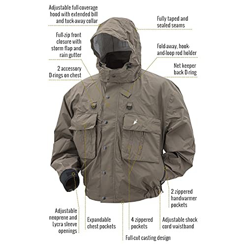 Java Hellbender Fly and Wading Fishing Jacket XX-Large Beige