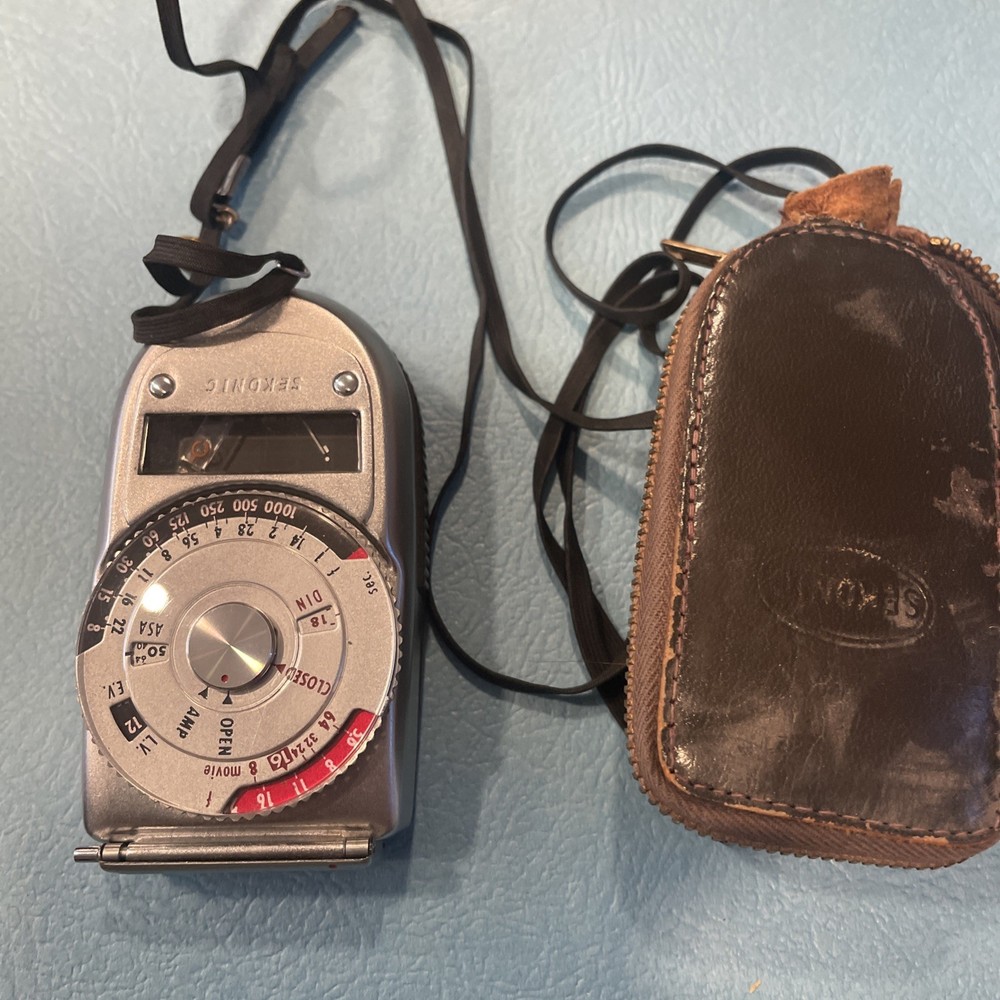 Vintage Sekonic Auto-Leader Light Meter Model 38 Zero Adjust with Case, READ
