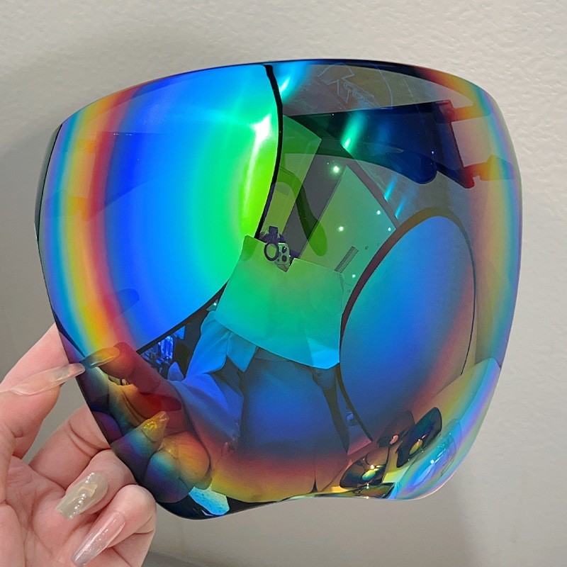 Green Coated Protective Surface Large Mirror Reflection Goggles Full Face Mask
