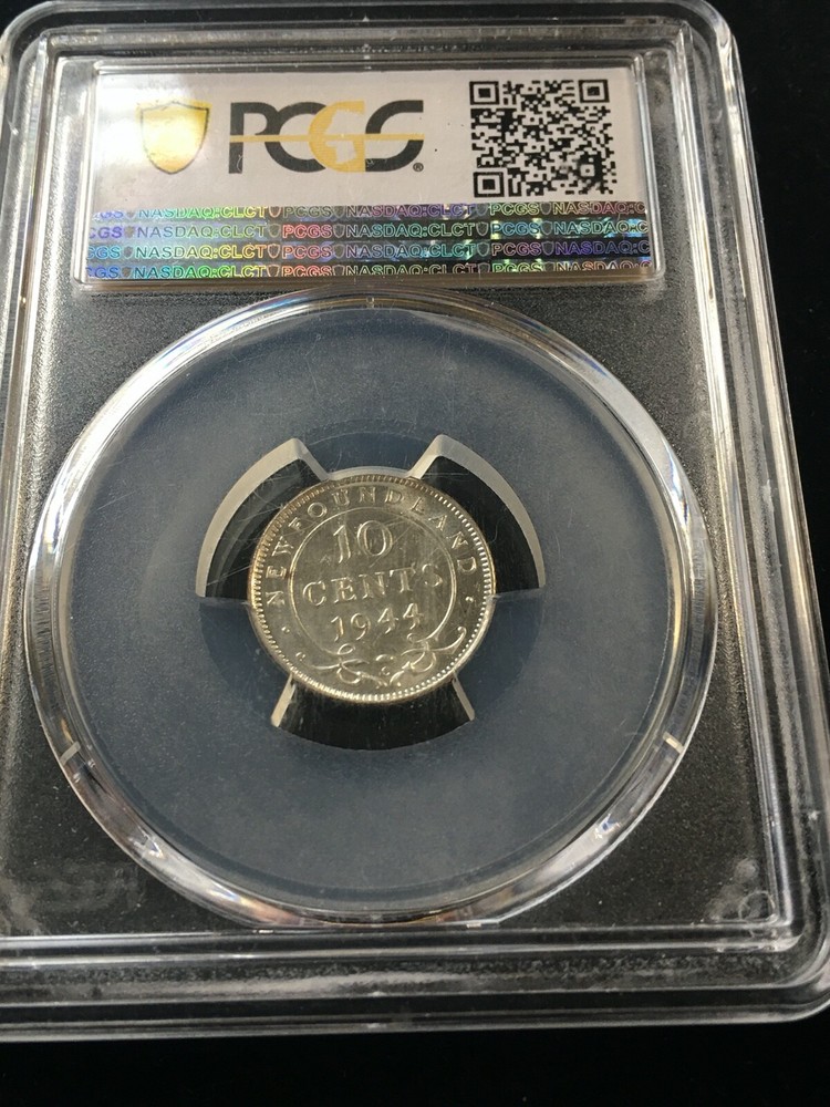 1944c PCGS Graded Newfoundland ¢10 Ten Cent, **MS-62** #8506
