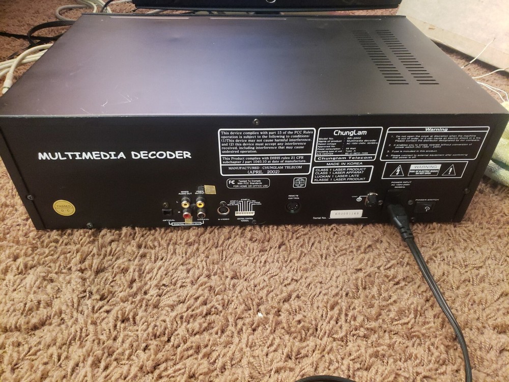 ChungLam ELF Multimedia Decoder DVD Karaoke Video CD SR-2002 Works Great!