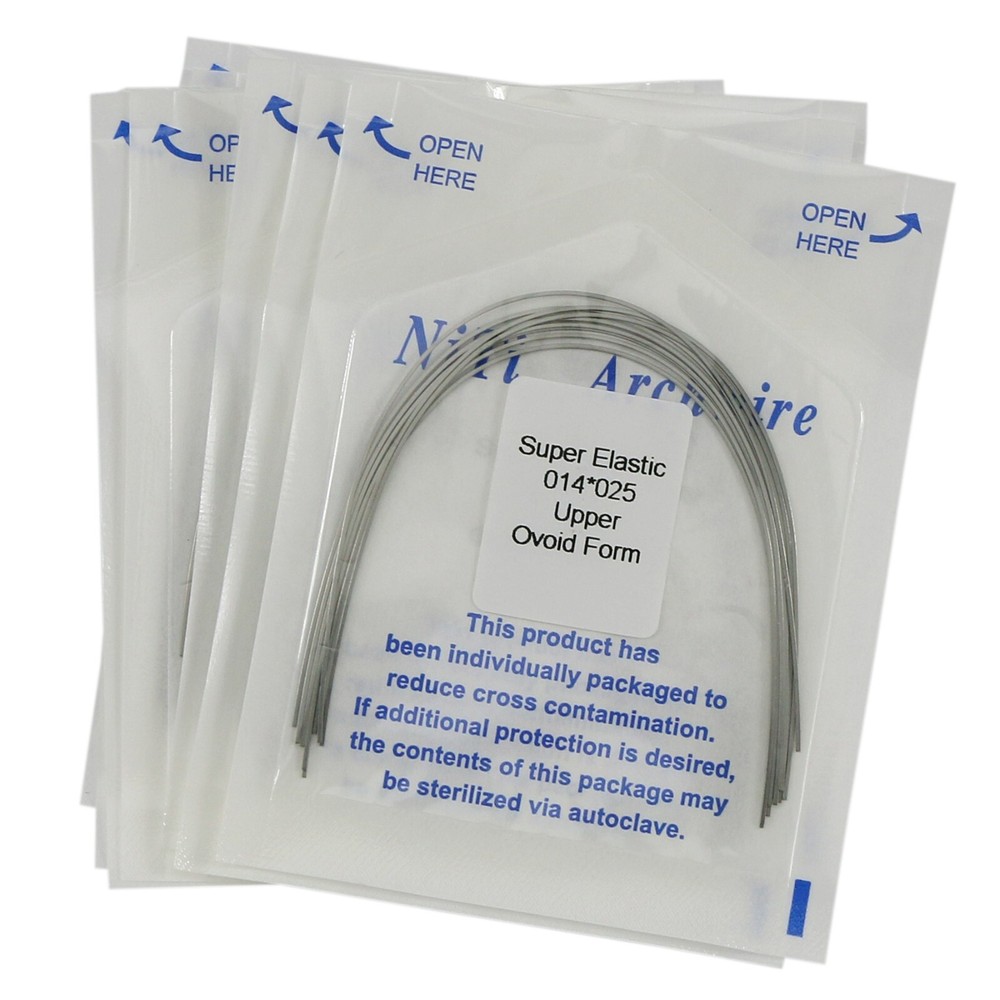 100Pcs Dental Orthodontic Rectangular Arch Wire Niti Super Elastic Ovoid Form