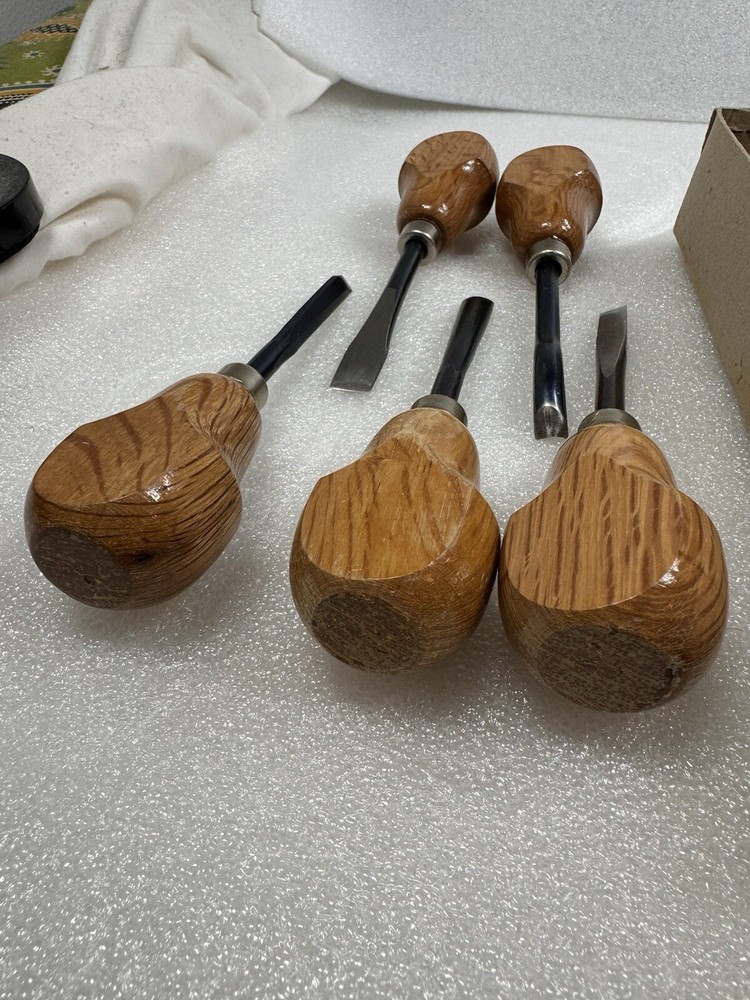 5 Piece Mifer Wood Palm Carving Set Wood Working Tools Chisels Gouges Ref 500