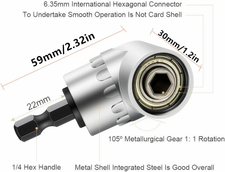 Flexible Drill Bit Extension kits,Include 11.8 inch Bendable One Size