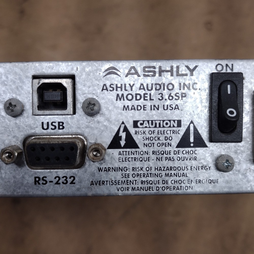Ashly Protea 3.6SP 24Bit 3 by6 System Processor w/Power Cord - USED