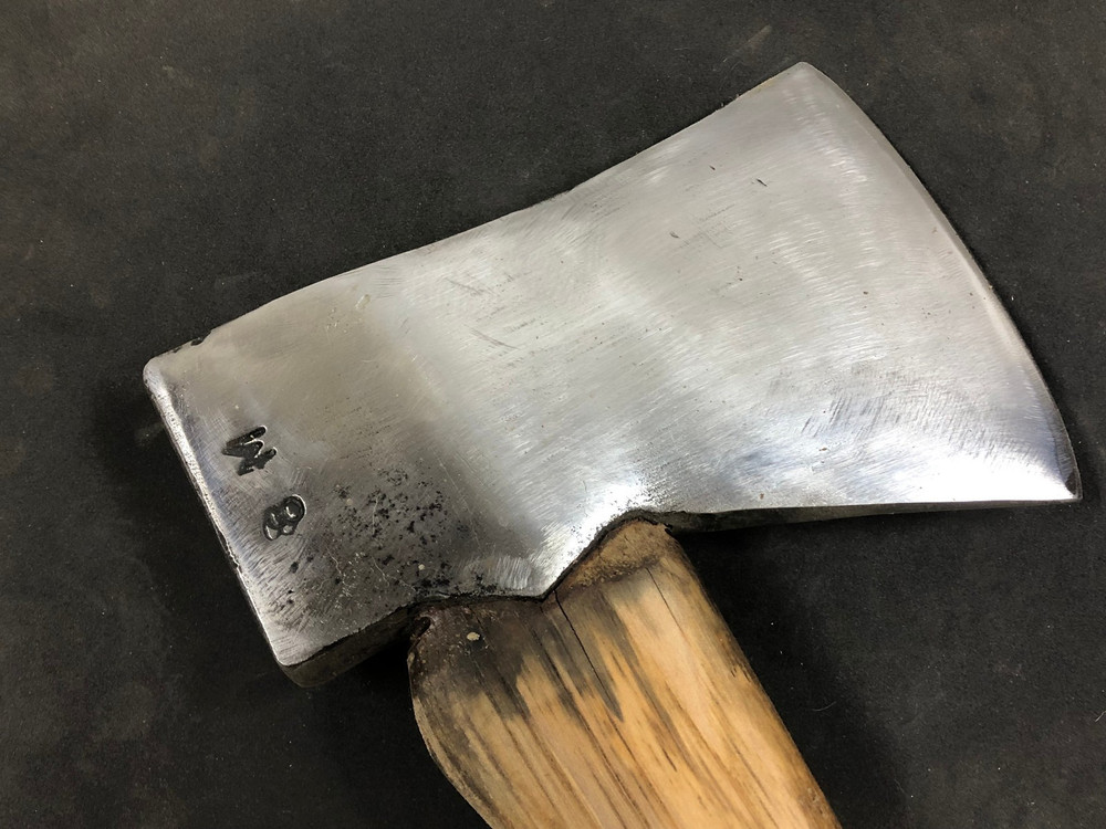 Vintage Plumb Single Bit Axe - Jersey Pattern - Bare Clean Handle, Semi Polished