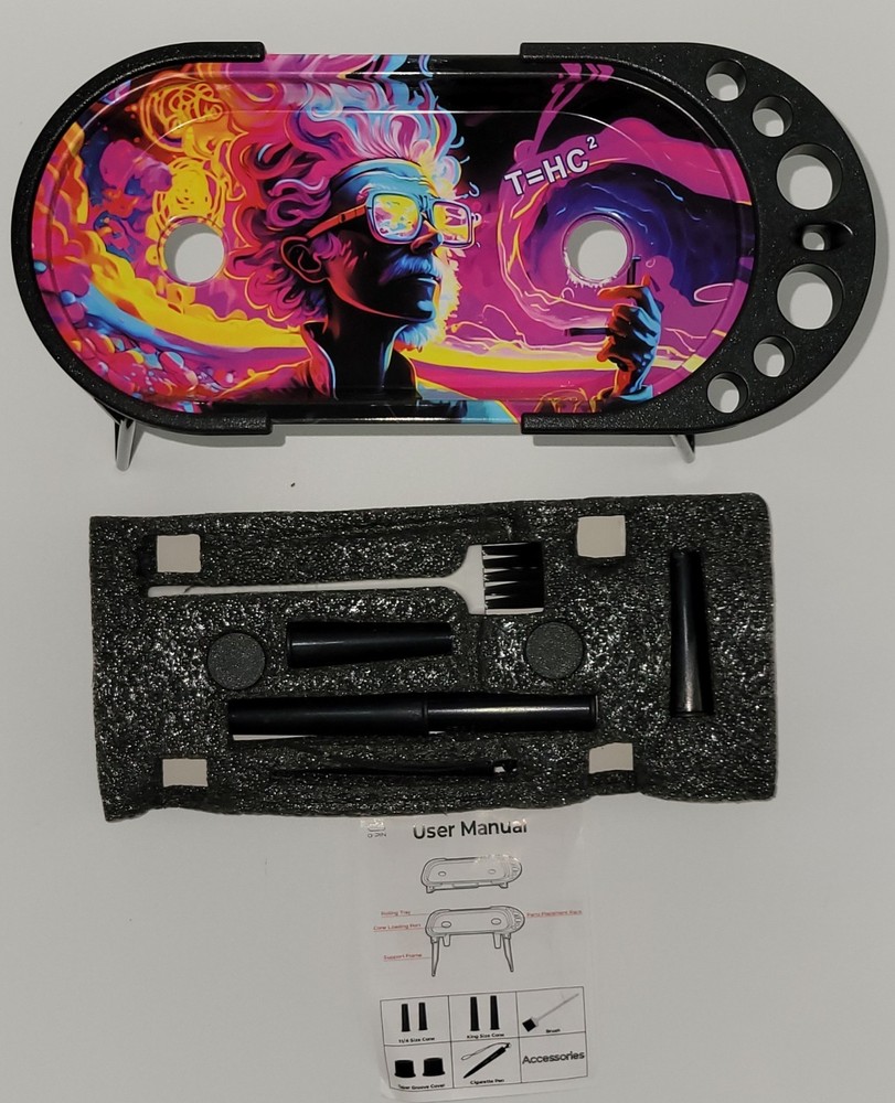 Metal Rolling Tray - Cone Loader - Filler - Pre Roll Machine - Foldable