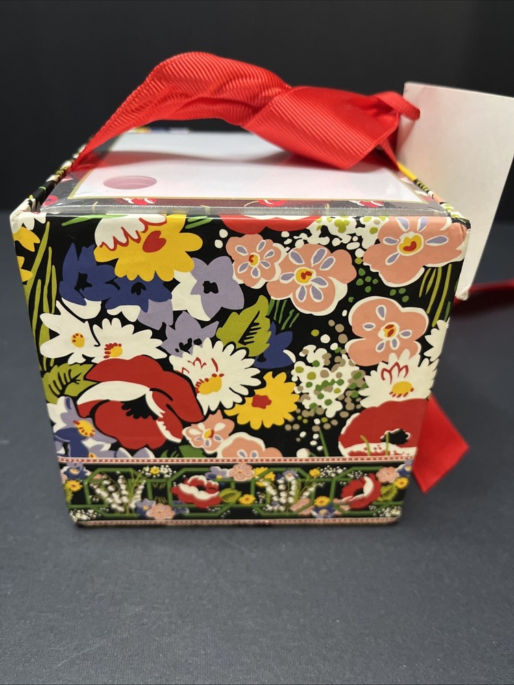 Vera Bradley NWT Take Note Cube Note Paper Poppy Fields Rare Print Notes Sealed