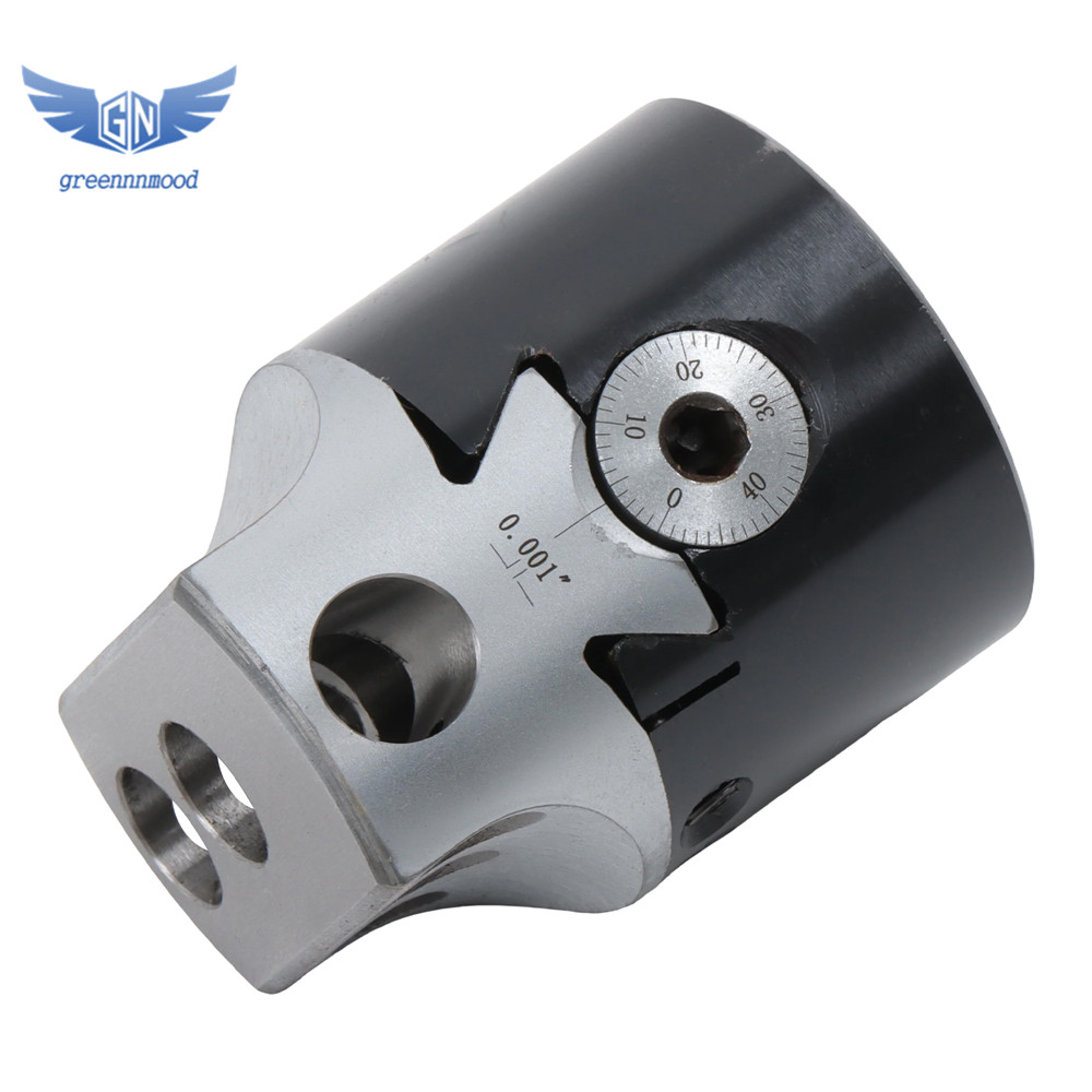 2" High Precision Boring Head 0.001 Radius 1/2" Hole Size 1-1/2-18" Thread Mount