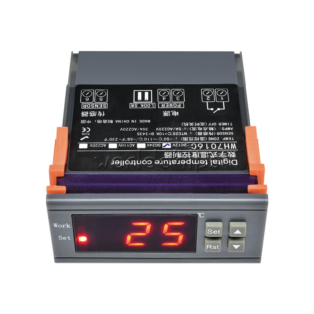 WH7016C 12V Automatic Digital Temperature Controller Thermostat Control Switch