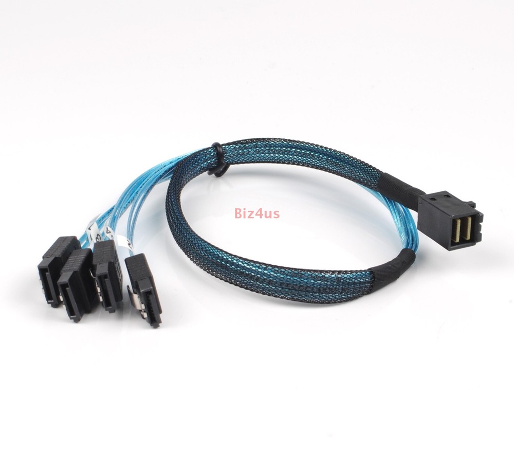 MiniSAS SFF-8643 host to4SATA 7pin Hard Disk Fanout 6Gbps Data Server Raid Cable