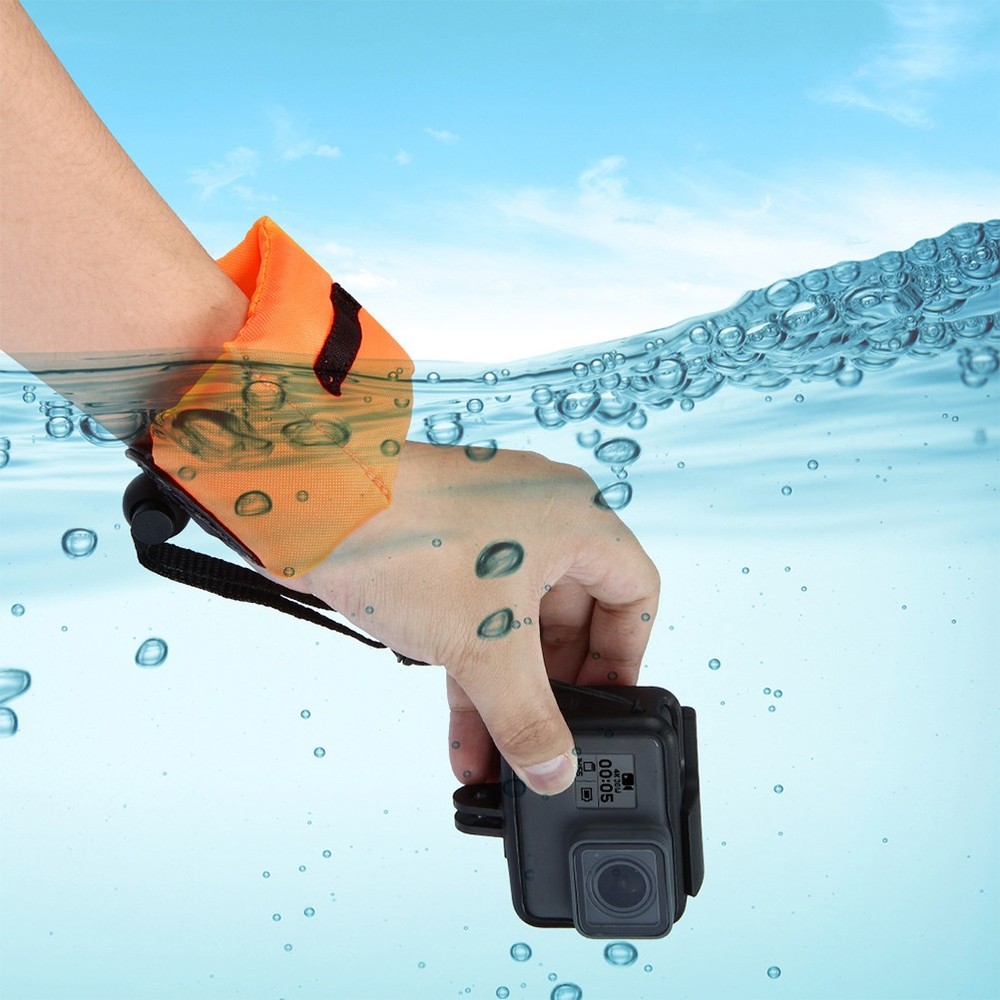 Camera Floating Wrist Strap Adjustable Wristband for Waterproof Camera (Orange)