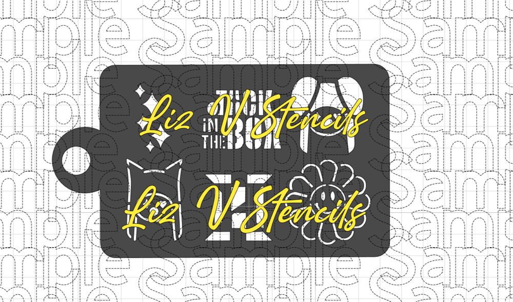 B T S J HOPE Combo Stencil