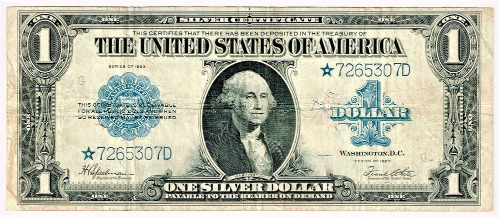 Fr. 237* $1 1923 Silver Certificate Star.