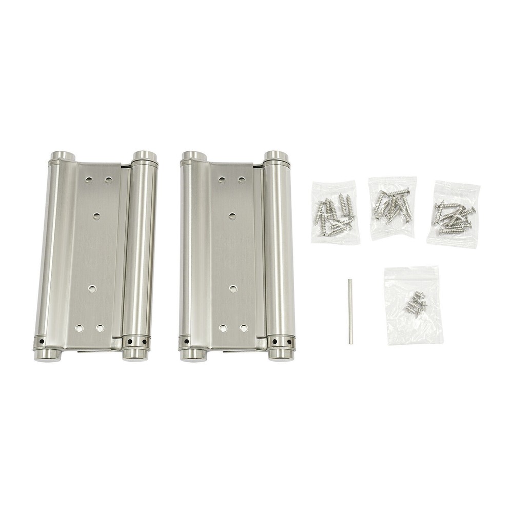 2pcs Double Action Spring Hinges 8" Self Closing Door Hinges Heavy Duty Hinges